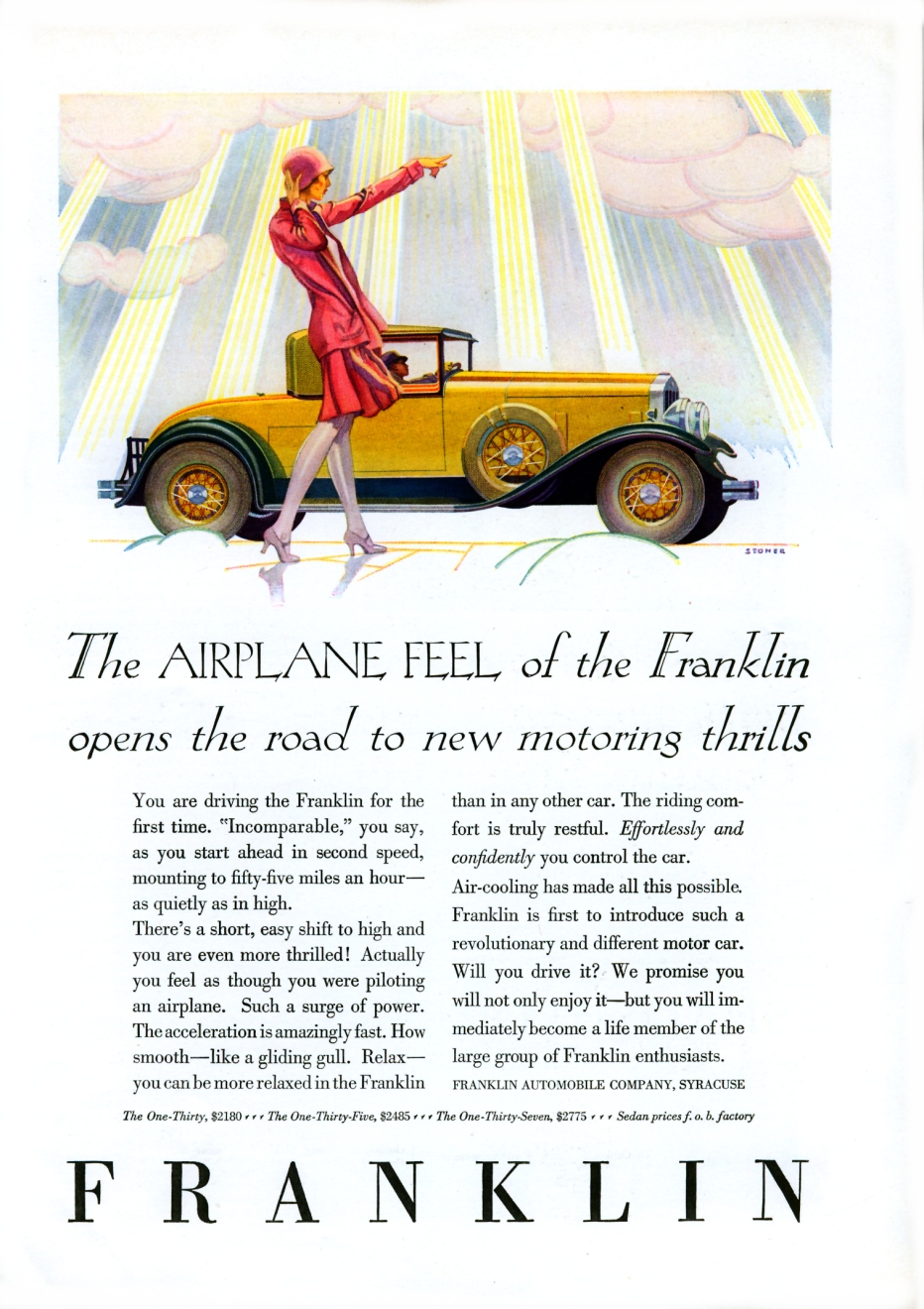 1929 Franklin Auto Advertising